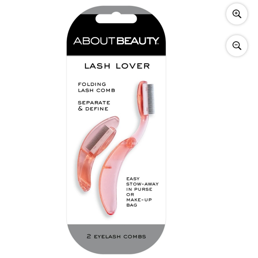 NEW About Beauty Lash Lover Folding Eyelash Comb, 2-count
